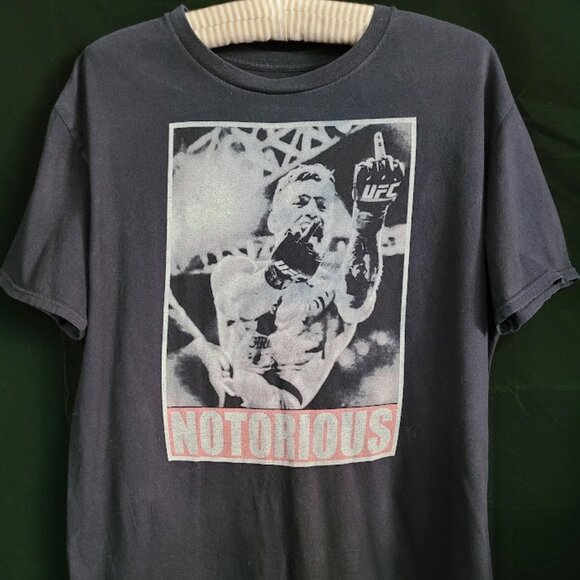 NICK DIAZ DOUBLE BIRD “NOTORIOUS" TEE SHIRT SZ L/XL? STOCKTON SLAP.         T027 - Picture 1 of 3